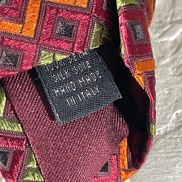 Giacomo De Senese Men's Chevron Silk Necktie - Picture 4 of 14